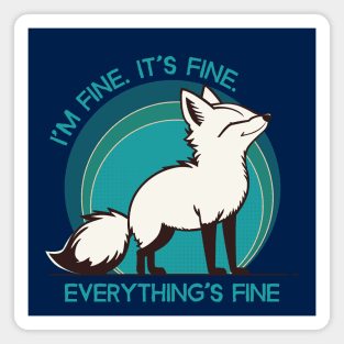 Motivated Fox (dark colors) Magnet